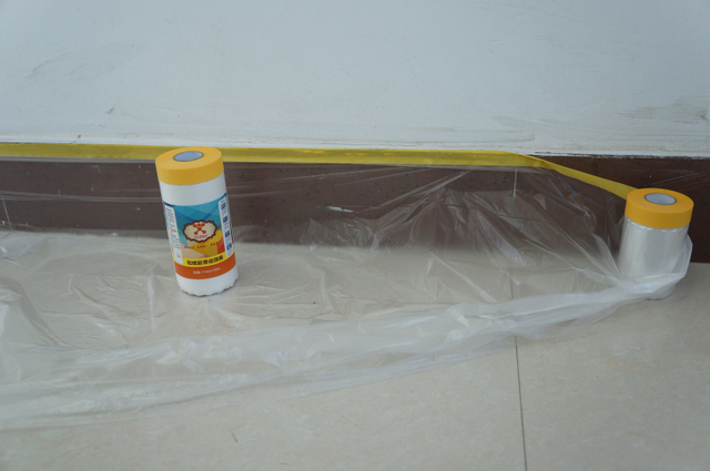HDPE Film with Masking Tape for Indoor Painting