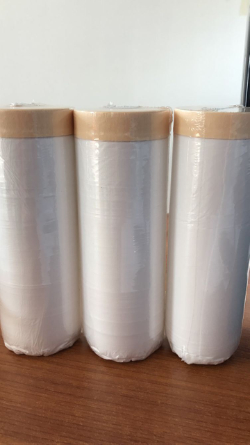 Paint Protection Poly Film with Crepe Tape
