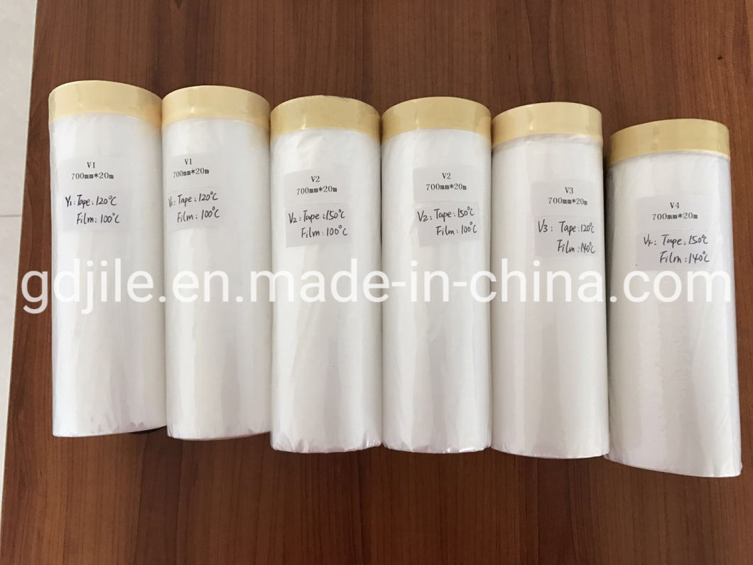 Automotive Painting Masking Film Resistant to 356 Fahrenheit