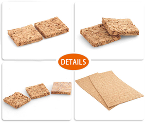 Glass Separator Cork Pads with Removable Glue
